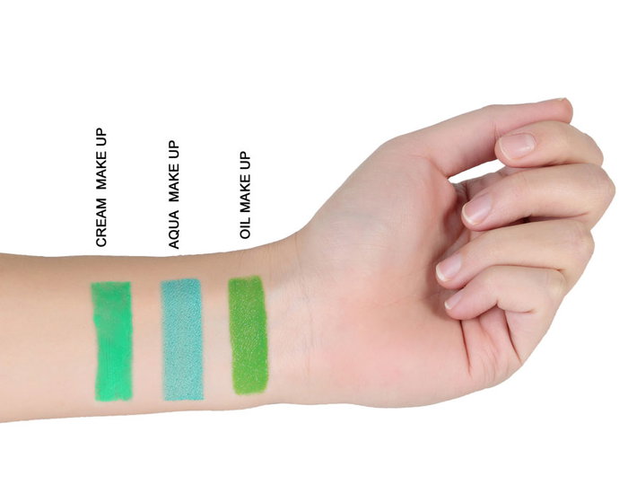 Maquillage cire peinture visage vert - Maquillage théâtral pour Halloween, carnaval et déguisements (ogre, elfe, monstre, zombie) - Inclut éponge