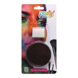 Maquillage Cire Professionnel Visage Couleur Marron pour Effets Réalistes - Inclut Éponge pour Carnavals, Halloween, Camouflage