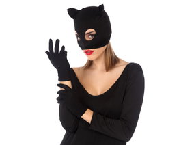 atosa Gants noirs pour déguisement de méchant ou cabaret