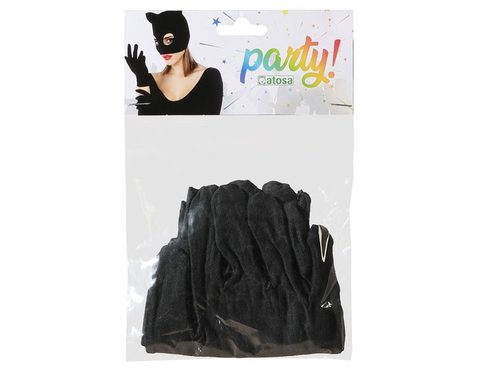 atosa Gants noirs pour déguisement de méchant ou cabaret