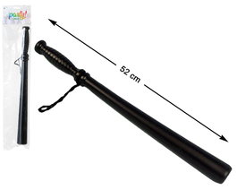 Atosa Matraque de police noire 52 cm avec sangle de fixation
