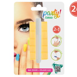 Adhésif Colle Double Usage pour Faux Cils et Ongles Postiches 2 en 1, Transparent, Pour Maquillage Professionnel et Événements