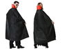 Cape longue pour costume vampire adulte - Noire avec col rouge - 140 cm - Taille unique - Accessoire pour fêtes et Halloween