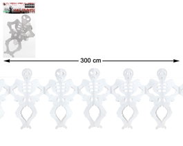 Atosa Guirlande Halloween Squelettes Blancs 300 cm