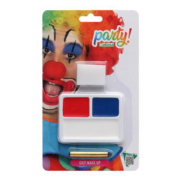 Kit de Maquillage pour Clown - Palette Multicolore, Crayon Noir, pour Carnaval, Fêtes et Spectacles - Maquillage Adulte