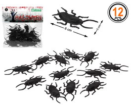 Atosa Pack de 12 cafards noirs Halloween