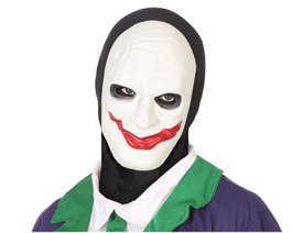 Atosa Masque de Clown Tueur Blanc avec Capuche