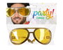 Lunettes dorées XXL style exagéré pour déguisement Elvis - Accessoire de fête adulte