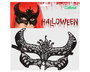 Antifaz masque accessoire déguisement halloween adulte noir cornes de démonia en dentelle pour sorcière, diablesa ou théâtre