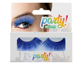 Atosa Faux cils longs bleu électrique avec finition brillante