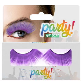 Faux Cils Longs Effet Théâtral - Violet / Pour Déguisement de Sorcière, Déesse Mystique, Carnaval
