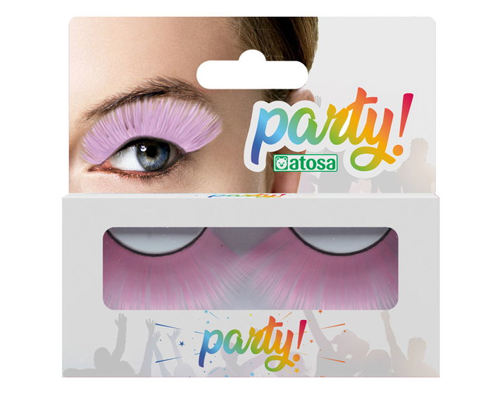 Atosa Faux Cils Longs Rose Pastel avec Volume Atosa Faux Cils Longs Rose Pastel avec Volume