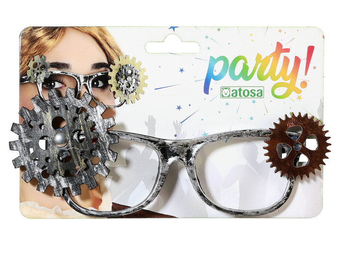 Steampunk Lunettes de Soleil Dorées à Engrenages - Style Rétrofuturiste Victorien