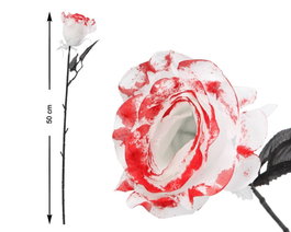 atosa Fleur blanche de 50 cm avec taches de sang pour décoration d'horreur