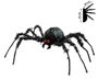 BigBuy Party Araignée Décorative Noire avec Yeux Rouges 43x36 cm