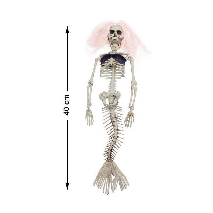 Atosa Pendentif de squelette de sirène 40 cm - Cheveux roses et top bleu Atosa Pendentif de squelette de sirène 40 cm - Cheveux roses et top bleu