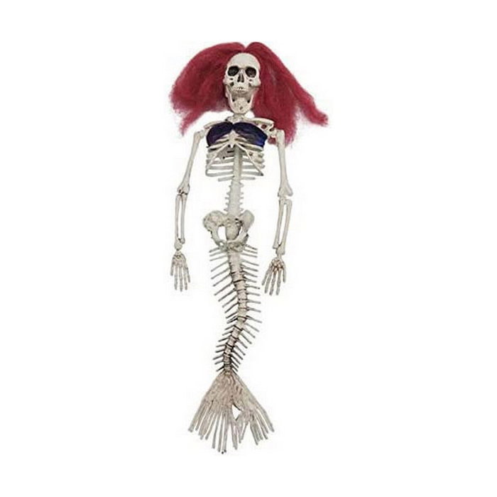 Atosa Pendentif de squelette de sirène 40 cm - Cheveux roses et top bleu Atosa Pendentif de squelette de sirène 40 cm - Cheveux roses et top bleu