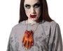 Collar avec Main Ensanglantée de 50 cm pour Décorations Macabres - Accessoire pour Costume de Zombie, Tueur ou Victime d'Horreur