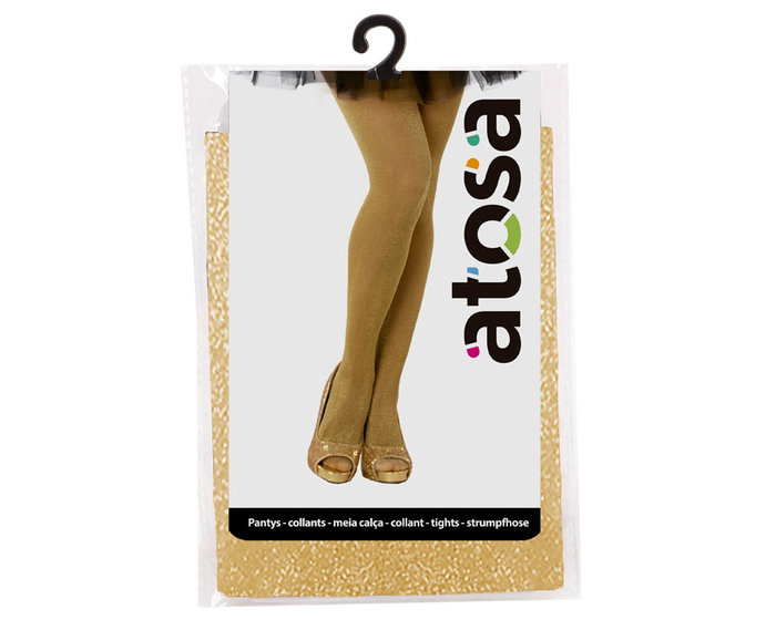 Collants Brillants Dorés pour Fêtes, Carnaval et Spectacles - Apportez du Glamour à Votre Tenue