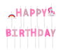 Bougies Happy Birthday Licorne Multicolores - Set de Décoration pour Fête d'Anniversaire