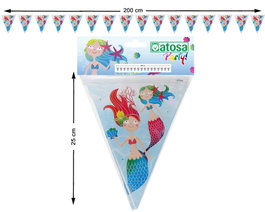 Atosa Guirlande de Fanions Sirènes de la Mer 200 cm