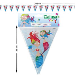 Guirnalda Sirenas De Banderines Décoration Murale 200 cm