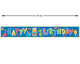 Guirlande Happy Birthday Animaux Heureux 90 cm