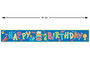 Guirlande anniversaire Animaux Joyeux Happy Birthday - Décoration pour fête, 90 cm de diamètre