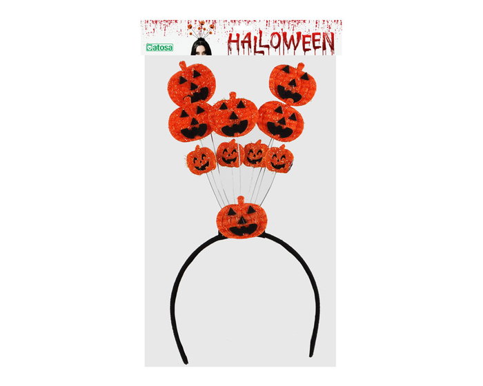 Diadème de Halloween avec Citrouilles en Mouvement - 25 x 32.5 cm - Accessoire Déguisement, Fête et Décorations
