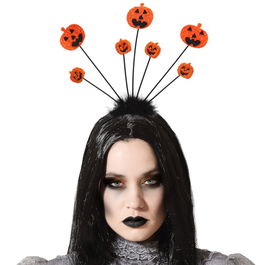 Diadème de Halloween avec Citrouilles en Mouvement - 25 x 32.5 cm - Accessoire Déguisement, Fête et Décorations