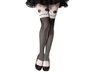 Chaussettes Longues Blanches à Motif Crânes et Rayures Noires Style Squelette pour Costume Halloween et Look Théâtral