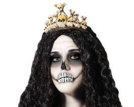 Atosa Diadema Halloween Calaveras Voo Doo avec crânes et os