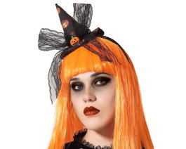Atosa Diadema de Bruja Naranja Calabazas (Serre-tête de Sorcière Orange Citrouilles)