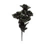 Atosa Bouquet de fleurs décoratives noires avec éclats verts 35cm