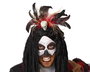 Diadème Halloween Vaudou avec Plumes et Crâne - Accessoire pour Déguisement Tribal, Sorcier ou Mystique