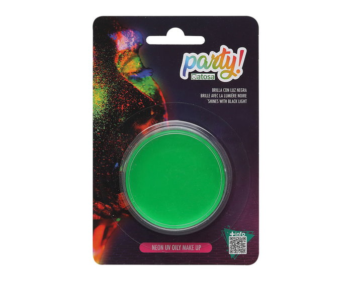 Neon Maquillaje Facial Neon Verde Brillo Uv En Crema 7,8 gr - Maquillage facial vert néon UV brillant en crème 7,8 g pour fêtes, Halloween et effets spéciaux sous lumière noire Neon Maquillaje Facial Neon Verde Brillo Uv En Crema 7,8 gr - Maquillage facial vert néon UV brillant en crème 7,8 g pour fêtes, Halloween et effets spéciaux sous lumière noire