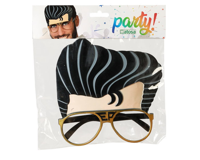 Gafas De Sol - Lunettes de soleil dorées avec frange et front intégré pour déguisement super-héros, carnaval et fête