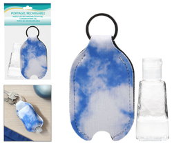 Porte-gel rechargeable porte-clés bleu ciel