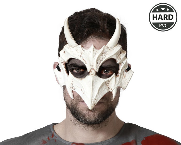 Masque de crâne animal avec cornes pour costume de démon - Idéal pour Halloween et soirées déguisées Masque de crâne animal avec cornes pour costume de démon - Idéal pour Halloween et soirées déguisées