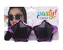 Gafas Estrellas Rock - Lunettes de soleil de fête étoilées finition métallisée violette pour un look rock glamour