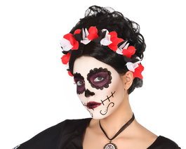 Atosa Diadema Halloween Flores Muerte Mexicana (Multicolore)