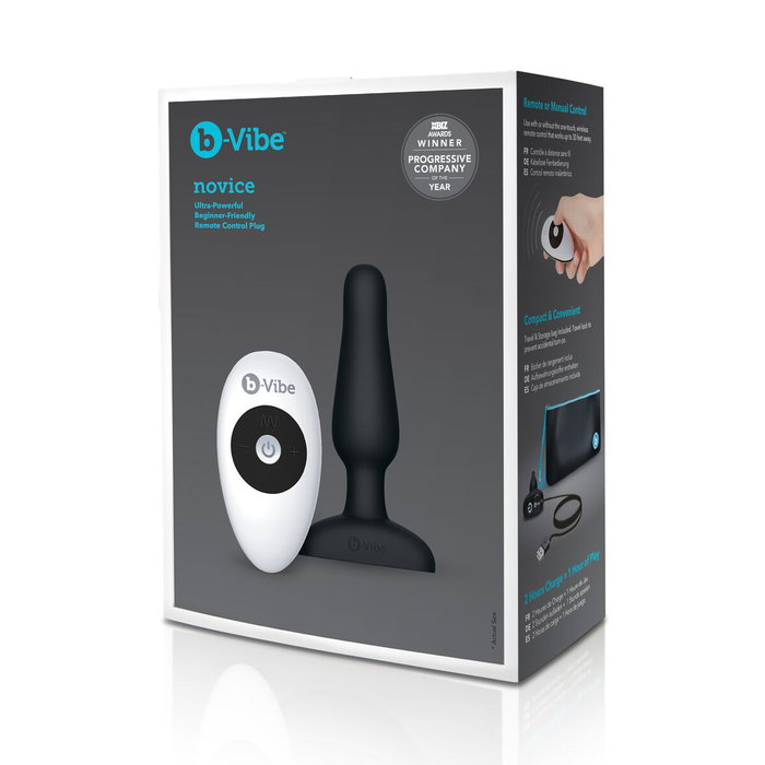 Plug anal avec télécommande B-Vibe NOVICE Noir