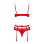 Ensemble de Lingerie en Dentelle Obsessive Heartina Rouge S/M
