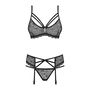 Ensemble de Lingerie Obsessive 818-SEG-1 Noir L/XL
