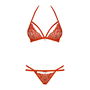Ensemble de Lingerie Obsessive 838-SET-3 Rouge L/XL