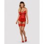 Bas avec porte jarretelles Obsessive Lovica stockings Rouge L/XL