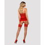 Bas avec porte jarretelles Obsessive Lovica stockings Rouge L/XL