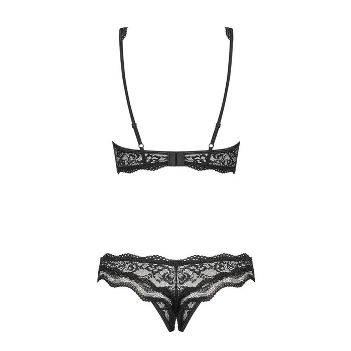 Ensemble de Lingerie Obsessive Luvae Noir S/M Ensemble de Lingerie Obsessive Luvae Noir S/M