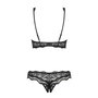 Ensemble de Lingerie Obsessive Luvae Noir S/M