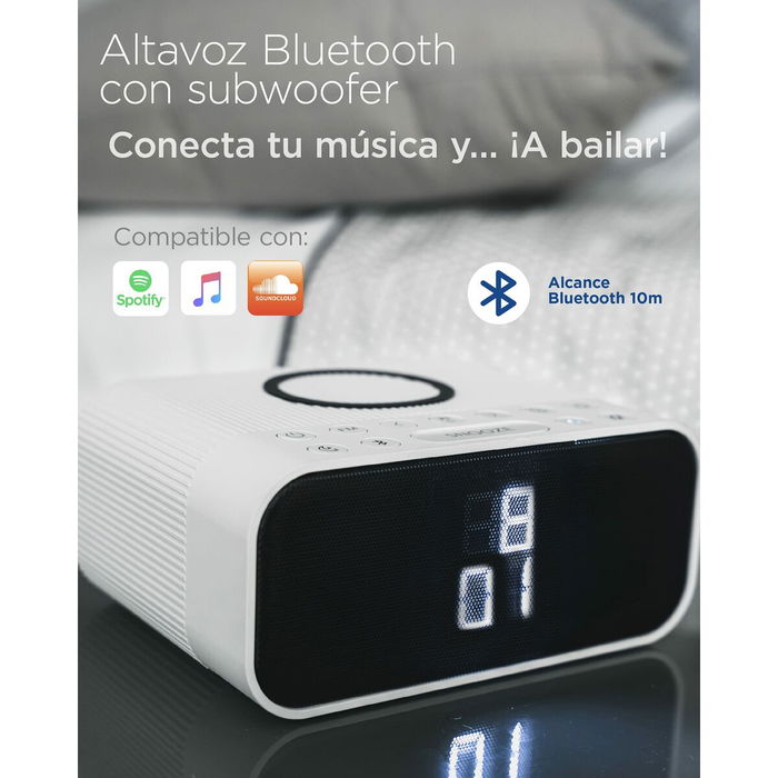 Radio-réveil KSIX 10W Radio-réveil KSIX 10W